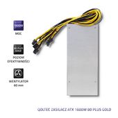 QOLTEC Zasilacz PCI-E Smart 1600W | 80 Plus Gold - 50177 - Zdjęcie 3