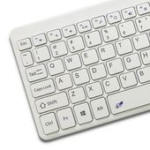 QOLTEC Bezprzewodowa klawiatura Touchpad, 2.4GHz, Biała  - 50251 - Zdjęcie 2