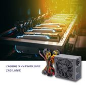 QOLTEC Zasilacz ATX 1600W | 80 plus Platinium | Gaming Miner  - 50347 - Zdjęcie 4