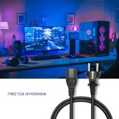 QOLTEC Kabel zasilajacy SCHUKO/C13 | 1.8m  - 50365 - Zdjęcie 2