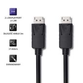 QOLTEC Kabel DisplayPort v1.2 męski | DisplayPort v1.2 męski | 4K |3m  - 50374 - Zdjęcie 2