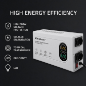QOLTEC Stabilizator napięcia AVR 2000VA | 1200W | Toroidalny transformator  - 50449 - Zdjęcie 3