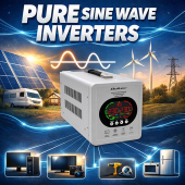 QOLTEC Zasilacz awaryjny UPS Pure Sine Wave | 1000VA/720W | Przetwornica12/230V z AVR | LCD | LiFePO4 AGM GEL  - 50451 - Zdjęcie 5