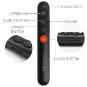 QOLTEC Laserowy wskaźnik/Prezenter 4w1/USB 3.0/2.4GHz/30m - 50631 - Zdjęcie 4