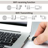 QOLTEC Ultraszybki bezprzewodowy mini adapter USB Wi-Fi | standard AC | 650Mbps  - 50664 - Zdjęcie 8