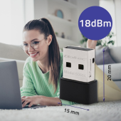 QOLTEC Ultraszybki bezprzewodowy mini adapter USB Wi-Fi | standard AC | 650Mbps  - 50664 - Zdjęcie 10