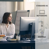 QOLTEC Ultraszybki bezprzewodowy mini adapter USB Wi-Fi | standard AC | 650Mbps  - 50664 - Zdjęcie 12