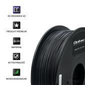 QOLTEC Profesjonalny filament do druku 3D | ABS PRO | 1.75mm | 1kg | Czarny - 50677 - Zdjęcie 3