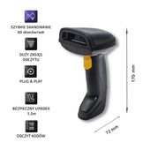 QOLTEC Bezprzewodowy czytnik kodów kreskowych 1D | 2D  - 50874 - Zdjęcie 3
