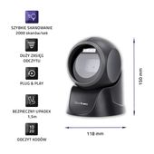 QOLTEC Stacjonarny czytnik kodów 1D | 2D | USB  - 50875 - Zdjęcie 4