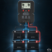 QOLTEC Balanser napięcia 24V do akumulatorów 2x12V | 5A | AGM GEL LiFePO4  - 51099 - Zdjęcie 4