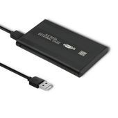 QOLTEC Obudowa/kieszeń aluminiowa do dysków HDD/SSD 2.5 SATA3 | USB 2.0| Czarny - 51856 - Zdjęcie 1