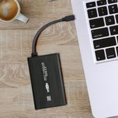 QOLTEC Obudowa/kieszeń aluminiowa do dysków HDD/SSD 2.5 SATA3 | USB 2.0| Czarny - 51856 - Zdjęcie 2
