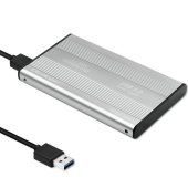 QOLTEC Obudowa | kieszeń do dysków HDD SSD 2.5" SATA3 | USB 3.0 | Srebrna - 51871 - Zdjęcie 4