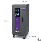 QOLTEC Trófazowy stabilizator napięia AVR | 10kVA | Dokładność +/-3%  - 51906 - Zdjęcie 6