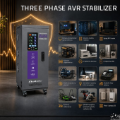 QOLTEC Trófazowy stabilizator napięia AVR | 10kVA | Dokładność +/-3%  - 51906 - Zdjęcie 8
