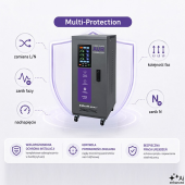 QOLTEC Trófazowy stabilizator napięia AVR | 10kVA | Dokładność +/-3%  - 51906 - Zdjęcie 12