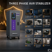 QOLTEC Trójfazowy stabilizator napięcia AVR | 15kVA | Dokładność +/-3%  - 51907 - Zdjęcie 9