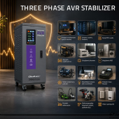 QOLTEC Trójfazowy stabilizator napięcia AVR | 20kVA | Dokładność +/-3%  - 51908 - Zdjęcie 8
