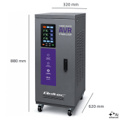 QOLTEC Trójfazowy stabilizator napięcia AVR | 30kVA | Dokładność +/-3%  - 51909 - Zdjęcie 6