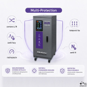QOLTEC Trójfazowy stabilizator napięcia AVR | 30kVA | Dokładność +/-3%  - 51909 - Zdjęcie 12