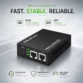 QOLTEC Dwukierunkowy media konwerter SWITCH Ethernet 2xRJ45 2xSFP |     1000Mb/s | 5V  - 51946 - Zdjęcie 5