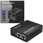 QOLTEC Dwukierunkowy media konwerter SWITCH Ethernet 2xRJ45 2xSFP |     1000Mb/s | 5V  - 51946 - Zdjęcie 11