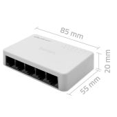 QOLTEC SWITCH przełącznik sieciowy 5 x port RJ45 | 100Mbps | Fast Ethernet| LAN  - 52245 - Zdjęcie 4