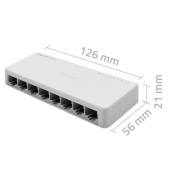 QOLTEC SWITCH przełącznik sieciowy 8 x port RJ45 | 1000Mbps | Fast      Ethernet | LAN  - 52248 - Zdjęcie 3