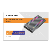 QOLTEC Obudowa | kieszeń na dysk M.2 SSD | SATA | NVMe | RGB LED | USB-C| 4TB  - 52272 - Zdjęcie 5