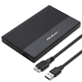 QOLTEC Obudowa | Kieszeń na dysk SSD HDD 2.5 cala | SATA | USB 3.0 | Super  speed 5Gb/s | 2TB | Czarna - 52277 - Zdjęcie 1