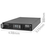 QOLTEC Zasilacz awaryjny UPS do RACK | 1kVA | 1000W | Power Factor 1.0 |LCD | On-line  - 52285 - Zdjęcie 4