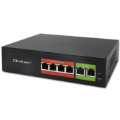 QOLTEC Przełącznik sieciowy SWITCH FAST Ethernet PoE | 4x RJ45 |  2x    RJ45 Uplink | 65W | 10/100Mb/s  - 52289 - Zdjęcie 6