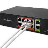 QOLTEC Przełącznik sieciowy SWITCH FAST Ethernet PoE | 8x RJ45 |  2x RJ45 Uplink | 120W | 10/100 Mb/s  - 52290 - Zdjęcie 2