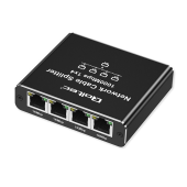 QOLTEC Rozdzielacz splitter Ethernet  mini SWITCH 1x4 RJ45 | 1000Mb/s | USB-C | Aluminium  - 52293 - Zdjęcie 3