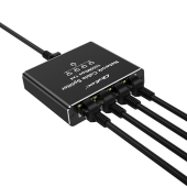 QOLTEC Rozdzielacz splitter Ethernet  mini SWITCH 1x4 RJ45 | 1000Mb/s | USB-C | Aluminium  - 52293 - Zdjęcie 6