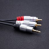 QOLTEC Kabel 2xRCA / Mini Jack 3.5mm | 3m | czarny  - 52341 - Zdjęcie 2