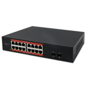 QOLTEC Przełącznik sieciowy SWITCH Gigabit Ethernet PoE | 16x RJ45 | 2x SFP | 1000 Mb/s  - 52364 - Zdjęcie 6