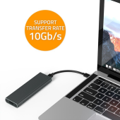 QOLTEC Obudowa na dysk M.2 SSD | NVMe | PCIe | USB3.1 | 10Gb/s | 4TB |  Grafit  - 52630 - Zdjęcie 2