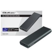 QOLTEC Obudowa na dysk M.2 SSD | NVMe | PCIe | USB3.1 | 10Gb/s | 4TB |  Grafit  - 52630 - Zdjęcie 3