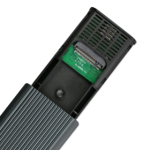 QOLTEC Obudowa na dysk M.2 SSD | NVMe | PCIe | USB3.1 | 10Gb/s | 4TB |  Grafit  - 52630 - Zdjęcie 4