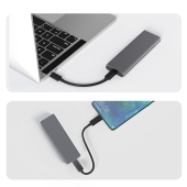 QOLTEC Obudowa na dysk M.2 SSD | NVMe | PCIe | USB3.1 | 10Gb/s | 4TB |  Grafit  - 52630 - Zdjęcie 5