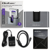 QOLTEC Stacja dokująca 2w1 HDD SSD | SATA | M.2 NVMe | Klonowanie |     USB-C | 10Gb/s | 28TB  - 52631 - Zdjęcie 3