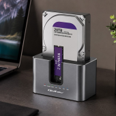 QOLTEC Stacja dokująca 2w1 HDD SSD | SATA | M.2 NVMe | Klonowanie |     USB-C | 10Gb/s | 28TB  - 52631 - Zdjęcie 8