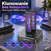 QOLTEC Stacja dokująca dysków SSD M.2 NVMe | PCIe | DUAL 2x8TB | USB-C  3.2 | 10Gb/s  - 52633 - Zdjęcie 4