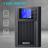QOLTEC Zasilacz awaryjny UPS Pure Sine Wave | 1kVA | 800W | AVR | LCD | Czysty Sinus  - 52640 - Zdjęcie 2