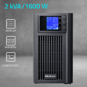 QOLTEC Zasilacz awaryjny UPS Pure Sine Wave | 2kVA | 1600W | AVR | LCD |Czysty Sinus  - 52641 - Zdjęcie 2