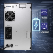 QOLTEC Zasilacz awaryjny UPS Pure Sine Wave | 2kVA | 1600W | AVR | LCD |Czysty Sinus  - 52641 - Zdjęcie 3