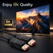 QOLTEC Kabel DisplayPort M/M v2.1 | 40G | 0.5m  - 52730 - Zdjęcie 3