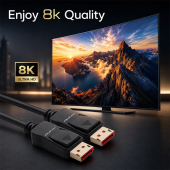 QOLTEC Kabel DisplayPort M/M v2.1 | 40G | 1.5m  - 52731 - Zdjęcie 3